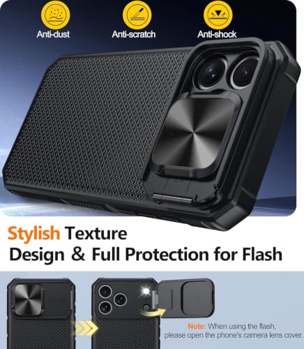 Image of for 18 Pro Max Case with Slide Camera Cover, Fit for Magsafe Black