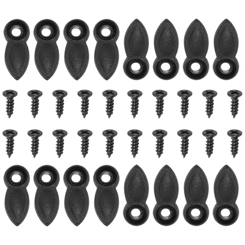 Image of HARFINGTON 100Pcs Picture Frame Backing Hardware Clips with 100Pcs Screw Turn Button Fasteners Set Picture Turn Backing Clip for Craft Hanging Picture Drawing, Black