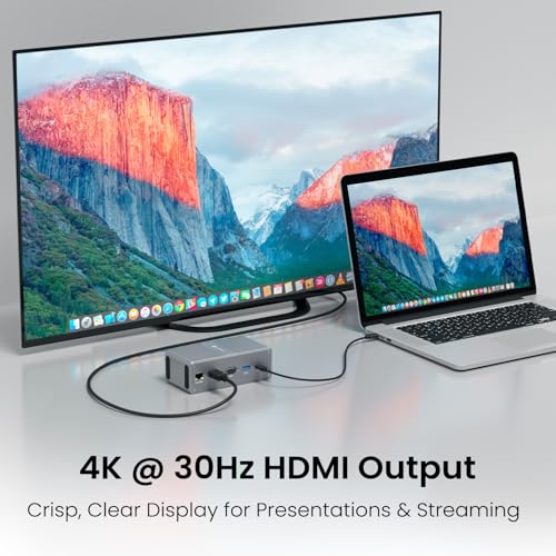 Image of Portronics Mport Vault 13-in-1 USB-C Metal Docking Station, 100W PD Charging, 4K@30Hz HDMI, 1080P VGA, 4x USB 3.0, Gigabit Ethernet, SD /microSD 3.0, USB-C 3.0 & 2.0, 3.5mm Aux, for Windows & macOS