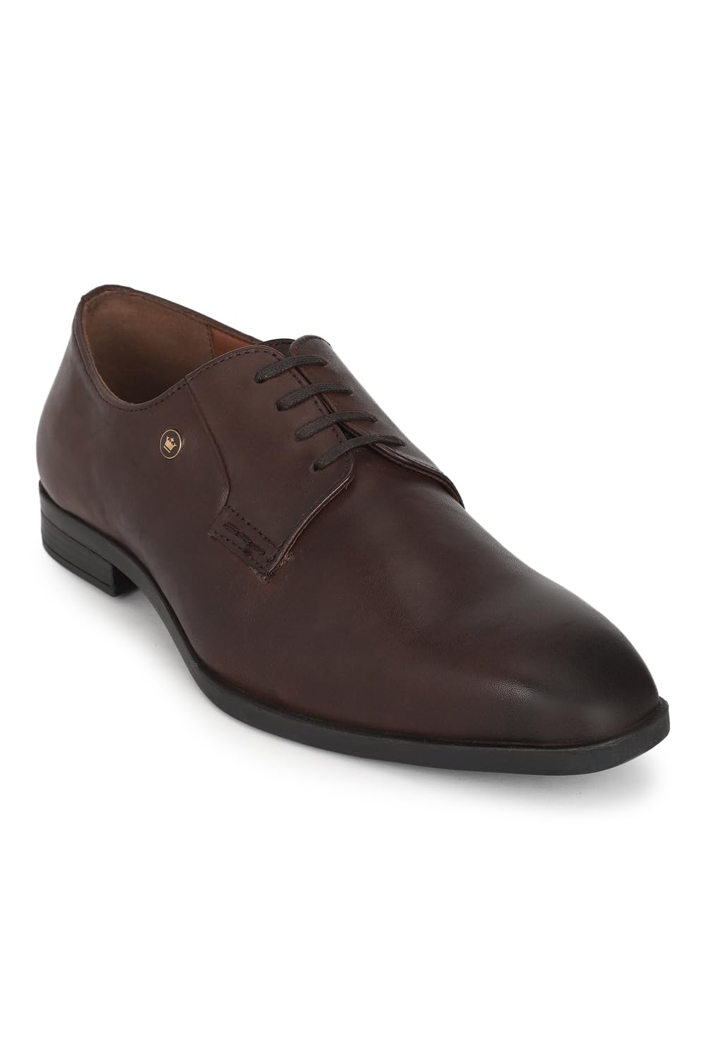 Louis Philippe Men Premium Leather Breathable Lining Material Anti Slip with Heel TPR Sole Formal Derby Shoes