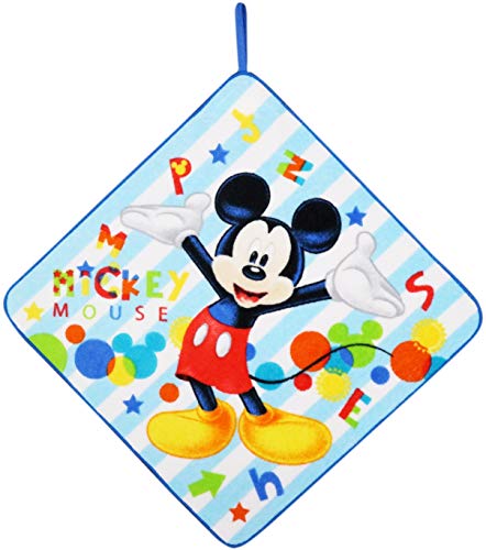 丸眞 ループ付きタオル ディズニー ミッキー 33×33cm シャイニー ミッキー お名前ネーム付き 男の子 ループタオル 幼稚園 保育園 2075064400