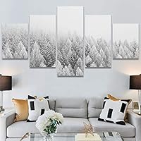 SIGNWIN 5 Panel Canvas Wall Art Expressive Landscape for Home Decorations Ready to Hang - 60