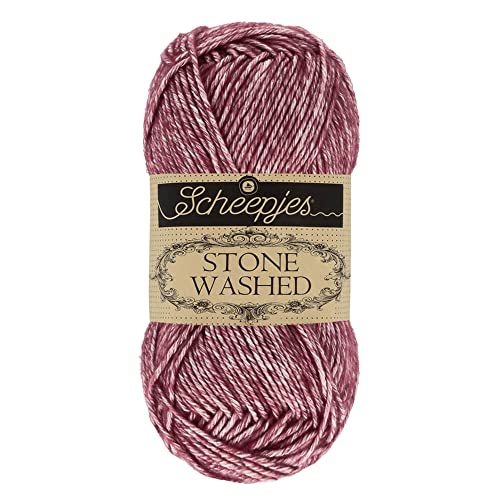 Image of Scheepjes Stone Washed Yarn - 810 Garnet