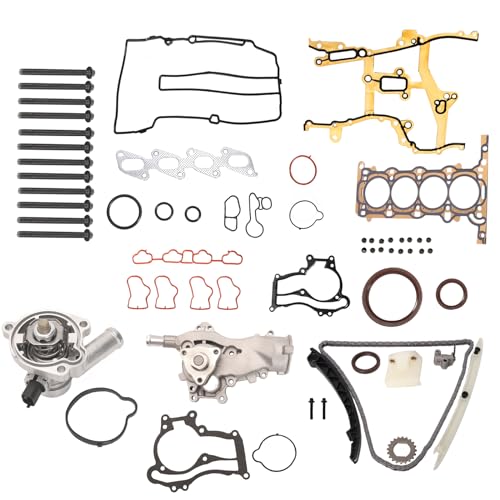 JAVOUKA Head Gasket Bolts Set with Timing Chain Water Pump Kit 1.4L Fit for Chevy Cruze/Sonic for Buick 1.4L 2011-2015# HSCV001, 55565336, AW6662