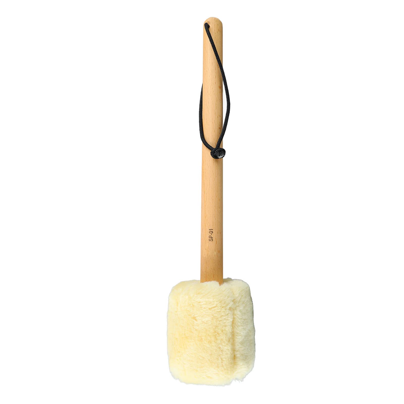 Dilwe Trommelschlägel, Holz und Filz, Rutschfester, Weicher Filz, Schlagzeugschlägel, Bassdrum-Percussion-Schlägel, Geeignetes Paar Zubehör für Percussion (Beige SP 01 37cm)