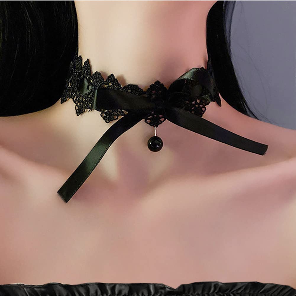Collana/Girocollo Nero in Pizzo Chiacchierino Nefti - Gioielli