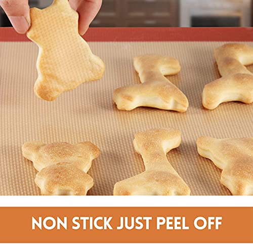 Image of Silicone Baking Mat Non-Stick, Single Sheet Heat Resistant Liner | Cookies, Meats, Vegetables, Pastries | Reusable, Eco-Friendly, Dishwasher Safe 21 * 30 cm (Pack of 1)