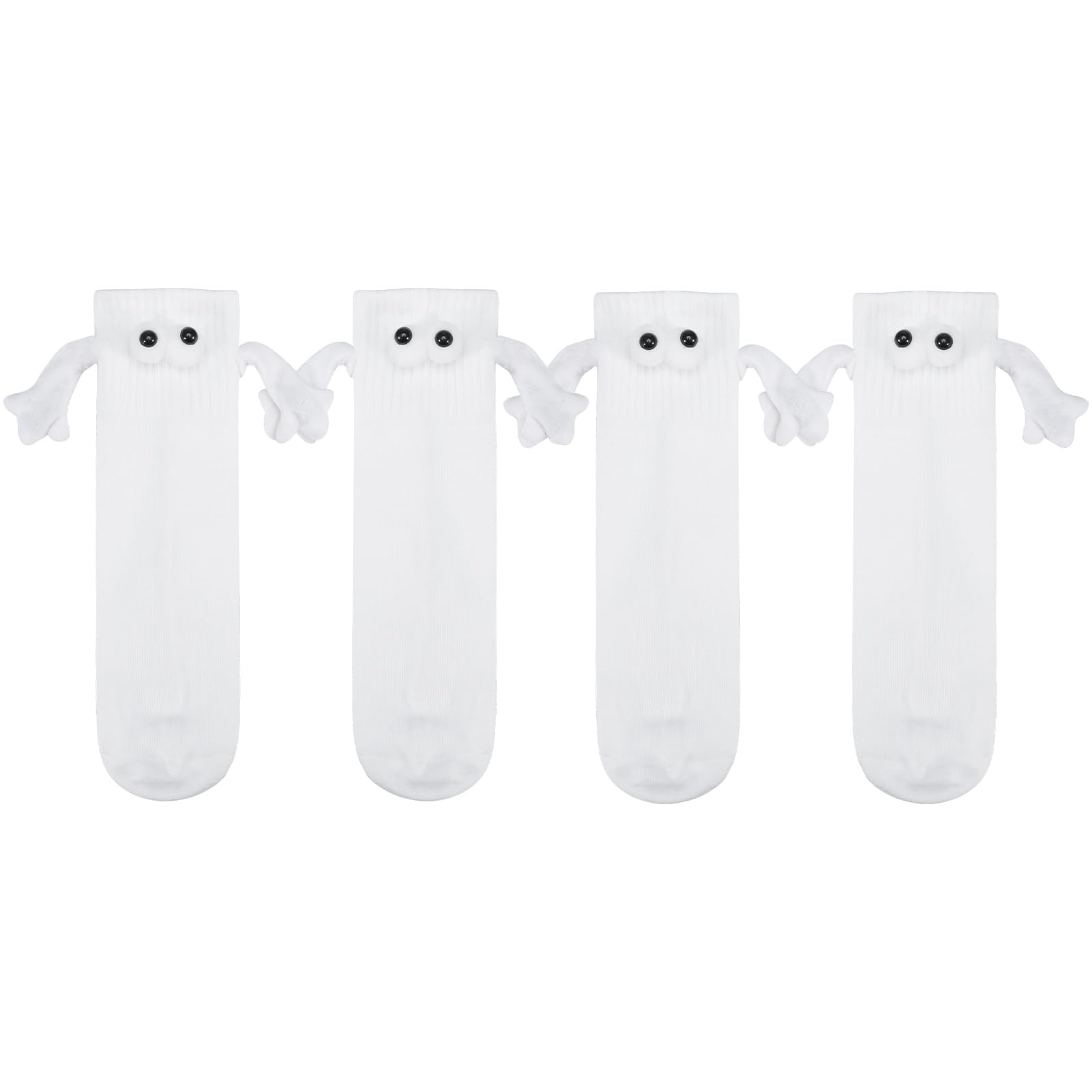 Firtink 2 Pairs Magnetic Socks Hand Holding Socks Funny Couple Socks Hand in Hand 3D Couple Socks Novelty Funny Socks for Men Women Him Her