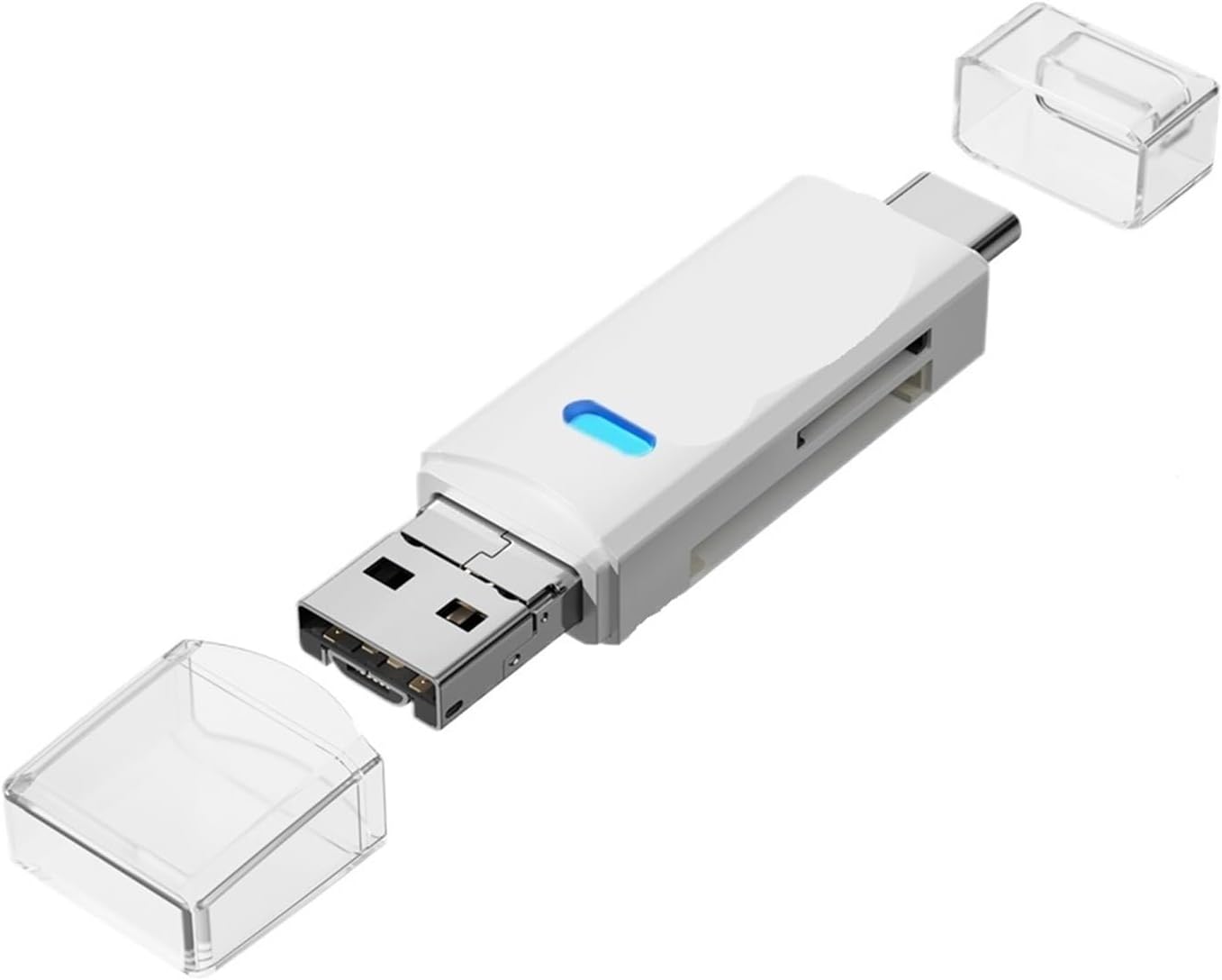 Elough 3 in 1 Card Reader Memory Multi-Function TF/SD Memory for Iphon 15 Mobile Computer(Black)