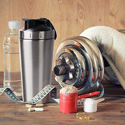 Shaker per Proteine in Acciaio Inox con Scala di