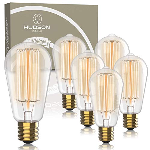 Incandescent Edison Light Bulbs 60W - E26/E27 Bulb - 2100K Dimmable Decorative Lightbulbs - ST64 Style 230 Lumens Warm Light - Antique Vintage Light Bulb Outdoor, Chandelier, Lamp (6 Pack) Incandescent Edison Light Bulbs 60W - E26/E27 Bulb - 2100K Dimmable Decorative Lightbulbs - ST64 Style 230 Lumens Warm Light - Antique Vintage Light Bulb Outdoor, Chandelier, Lamp (6 Pack)