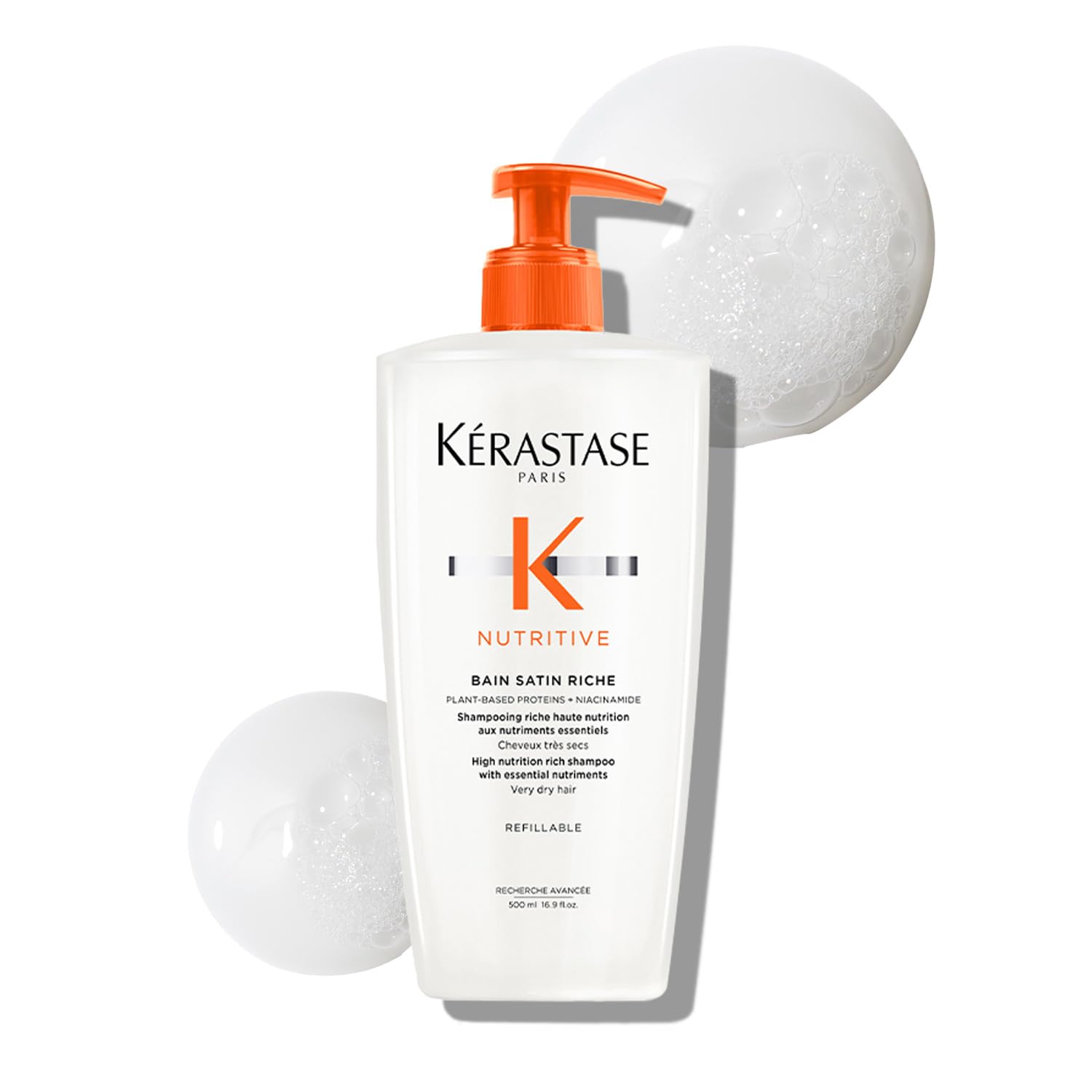 Kérastase Nutritive Riche Nourishing Refillable Shampoo| For Dry/Very Dry Hair | Vegan | Infused With Plant Based Protein...