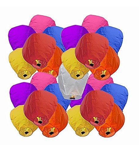 JPG Sky Bamboo Lantern (Mix Colour) - Pack of 10