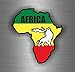 Akachafactory Autocollant Sticker Voiture Rasta Reggae One r3 Lion Drapeau Jamaique Afrique