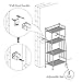 GHQME 5 Tier Metal Standing Shelf Space Saver, Storage Tower Rack for Kitchen Bathroom, Storage Shelving Unit Organizer, Outdoor Flower Stand (Black, 4-Tier)
