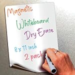 iSYFIX Magnetic Dry Erase Whiteboard Notes - 8.5 x 11 inch, 2 Pack - Decorative Magnet Blackboard for Kitchen, Decor, Office, Grocery Lists, Metalic Boxes, Storage and More