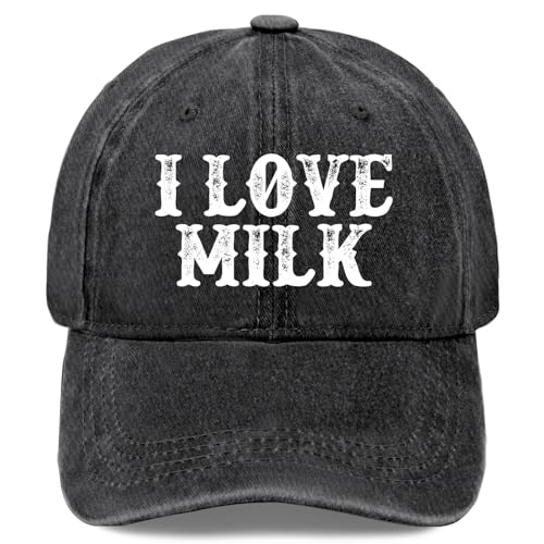 I Love Milk Hat Men Funny Baseball Hats Funny Birthday Gifts for Men