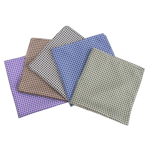 Petit foulard carré vintage imprimé pois en soie artificielle pour costume homme et marié