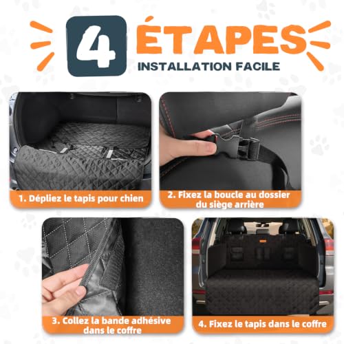 Looxmeer Protection Coffre Voiture Chien, Protection Latérale, 180 x 102 cm – vue 8