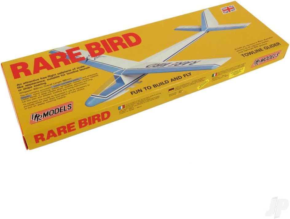 Rare Bird : DPR Towline Free-flight Sailplane Balsa Wood Model Plane Kit Wingspan 900mm