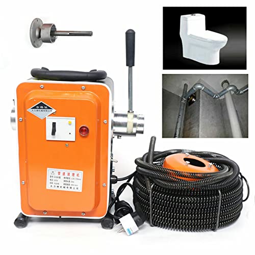 1800W Electric Drain Cleaner do rur 20-130mm, narzędzie do usuwania zapychacza 20M z podwójnymi głowicami sprężyny, profesjonalny odblokowywacz rur do konserwacji prysznica zlewozmywakowego, łatwa w u