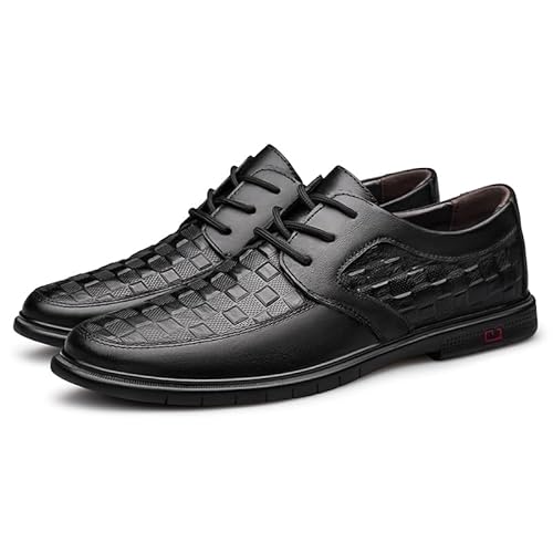 Sapato social masculino uniforme formal Genuíno Couro Cano Baixo Cadarço Sapatos Oxfords
