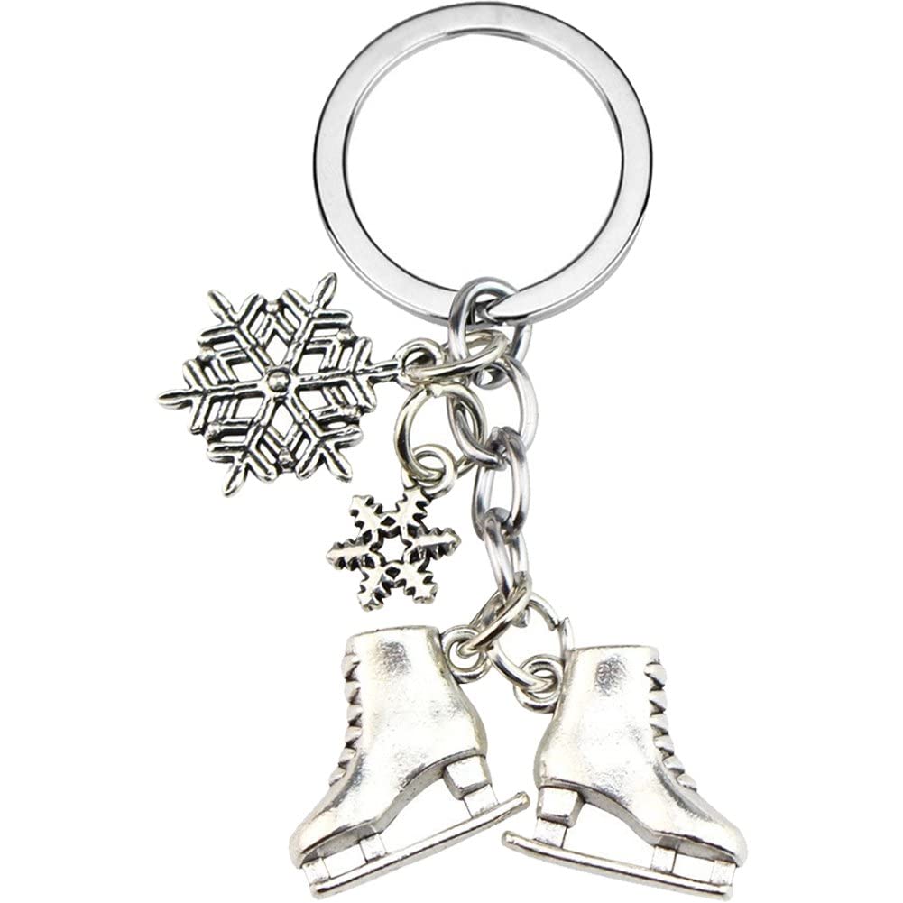 Amazon.co.jp: スケート靴 雪片 キーチェーン クリエイティブ 氷の