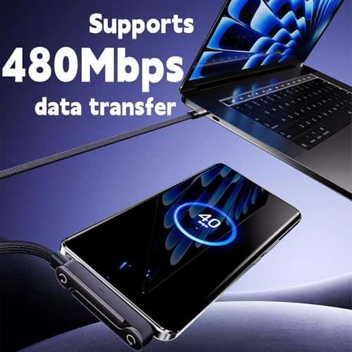 Image of Invisible Holder Charger Cable with Stand, 65Super Fast Charging 2-in-1 Fast Charging Cord & Multi-Angle Phone Stand for Gaming, Office, Car Travel, Type-C Charging-Cable (USB Type C - 1.5m)