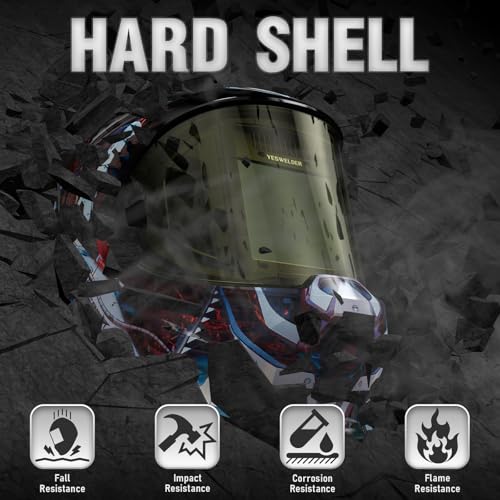 Image of YESWELDER Auto Darkening Welding Helmet with SIDE VIEW, 180 Panoramic View, 1 /1 /1 /1 True Color Solar Powered Welder Hood, Wide Shade 3 /5-9 /9-13 Welder Mask for TIG MIG ARC CUT and GRIND, LYG-Q800D