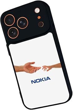iPhone 17 Pro ile Uyumlu Nokia Tasarımlı Glossy Premium Kılıf, Siyah