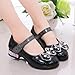 Girls Dress Shose Ballet Thick Heels with Diamonds Shoes Little Kid Fashion Mary Jane for Daily Wedding Party 2025 (Black,3)