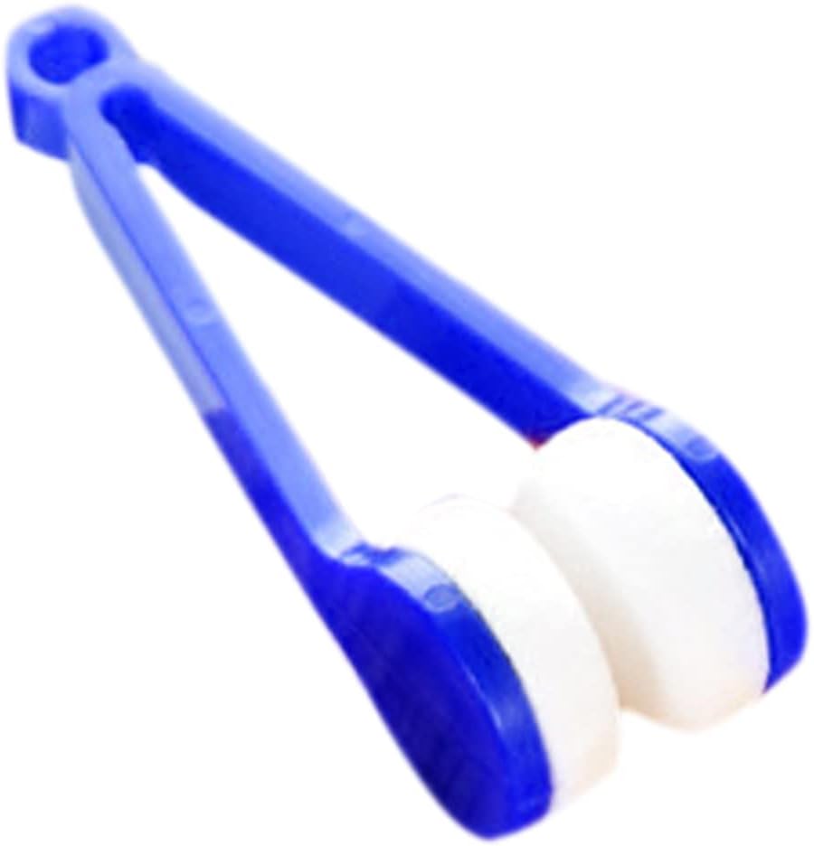 Eye Glasses Lens Cleaner Kit, Portable Soft Brush for Sun Glasses, Safe Cleaning Tool for Outdoor All Lense (蓝色)