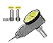 SMGDA Dial Test Indicator Gauge 0-0.8mm, 0.01mm Accuracy, Lever Dial Test Indicator Gauge 0-40-0 Scale Yellow Dial Face with Installation Accessories 6mm/ 8mm Sleeves