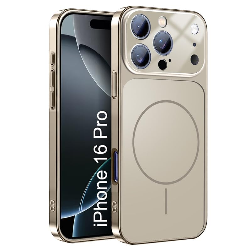 Image of LuxuryKase Converter Case for iPhone 16 Pro | Premium Protective MagSafe Cover | iPhone 17 Pro Series Style Design | in Built Camera Guard | Wireless Charging Compatible - Grey
