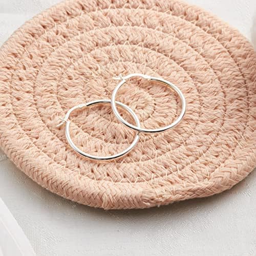 Sterling Silver 30mm Hoop Earrings
