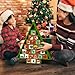 Geetery 2 Set Advent Calendars DIY Wooden 2026 Christmas Countdown Calendar 14.17 Inch Christmas Tree Shape with 24 Removable Day Drawers Paint Your Own Calendar for Kids Xmas Decor