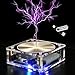 Bluetooth Music Tesla Coil 10 Cm Solid State Tesla Coil Kit Touchable Artificial Lightning Electric Power Wireless Transmission Model Arc Plasma Loudspeaker Science Experiment Tool Desktop Toy