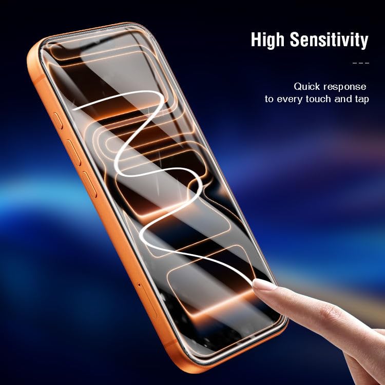 Image of Borderless Premium Tempered Glass Screen Protector Guard For iPhone 17 Pro Max (6.3 Inch, Pack of 1) | Edge to Edge Coverage With Easy to installation kit