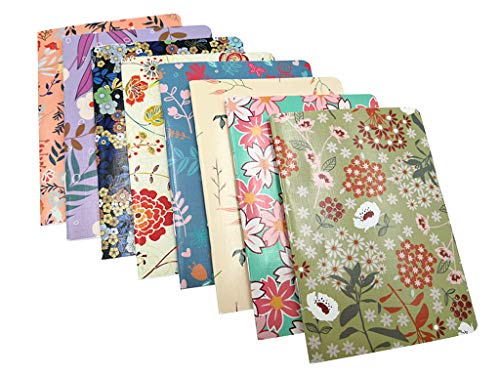 8Pcs Mini Notebook,Floral Patterns Portable Pocket Journal Steno Memo Notebook Minidaily Notepad(8 Patterns,Ruled Pages) #TOP5