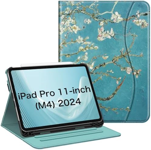 FINTIE Étui Rotatif Compatible Avec IPad Pro 11" (2022/2021/2020/2018, 4e/3e/2e/1ère Génération) – Support Pivotant à 360 Degrés Avec Porte-crayon, Fonction Veille/réveil Automatique, Noir