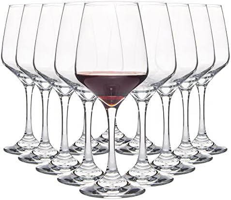 YANGNAY Wine Glasses Set of 12, 12 Oz Classic Red or White Wine G...
