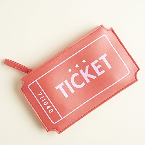 Ipsy April 2017 Red Ticket Style Zippered Makeup Bag