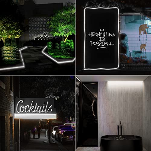 Silicone Neon Led Strip Lights, 16.4Ft Flexible Led Strip Lights, 12V Led Neon Rope Light, Ip67 Waterproof Led Strip Lights For Kitchen Bedroom Bar Car Outdoor Home Diy Decor ( No Power Adapter) #TOP4