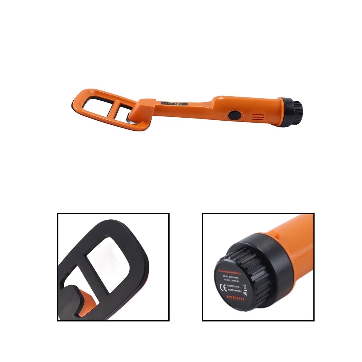 Riven Metal detector, rilevatore di monete subacquee portatile, scanner subacqueo, localizzatore di metalli per lago, fondali marini, spiaggia (arancione)