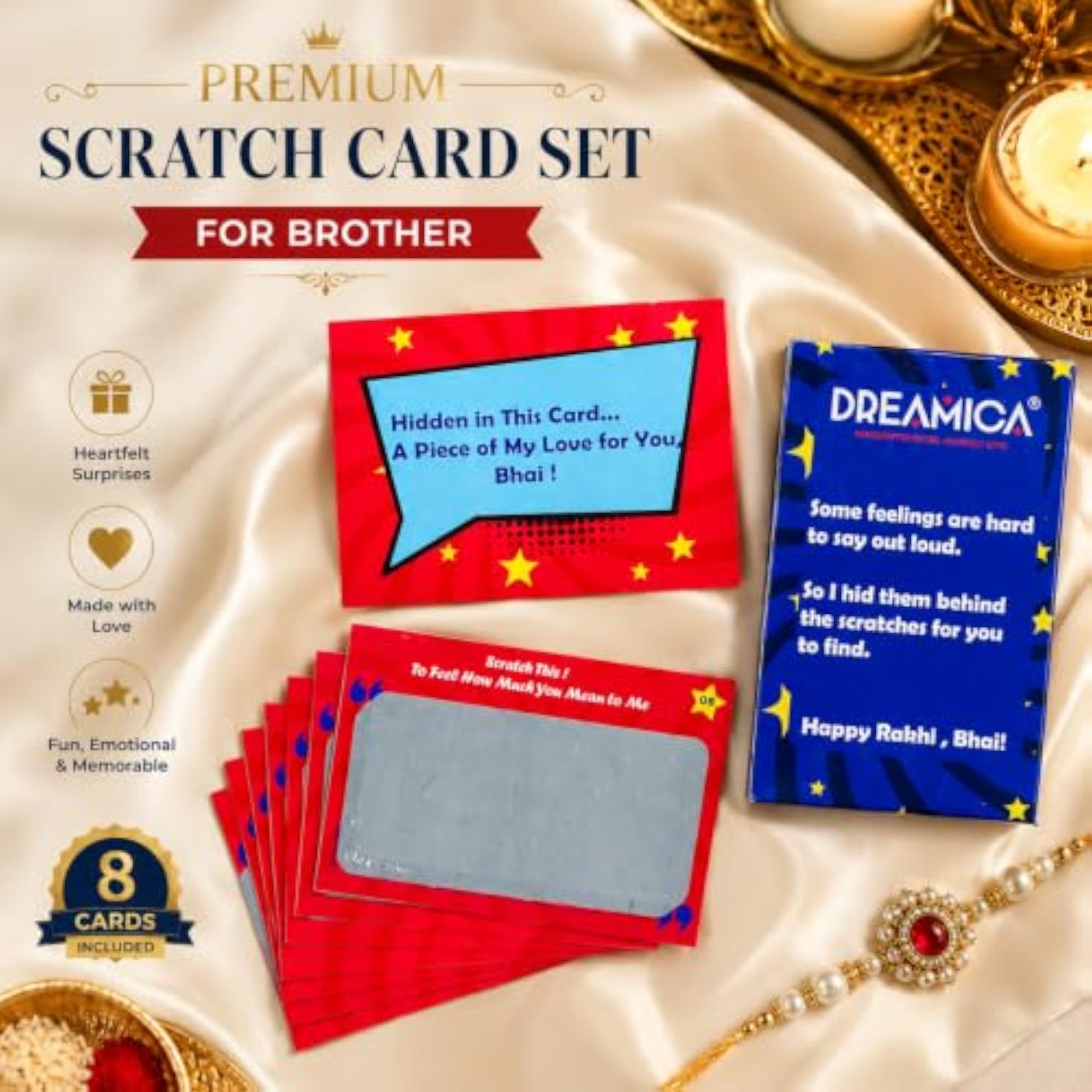 Rakhi Gift for Brother, Traditional Rakhi with Gift