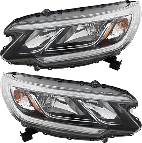 For Honda CRV LX Headlights Lamps Set 2015 2016 Halogen Driver and Passenger Side