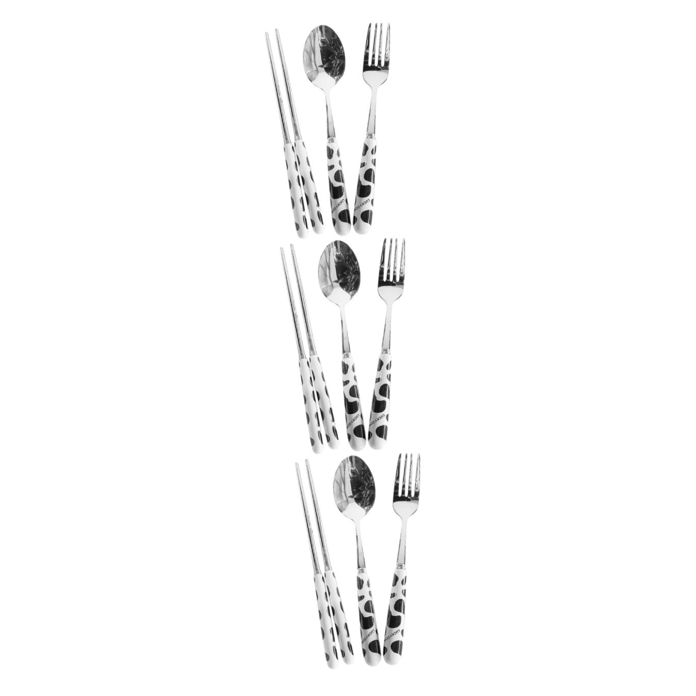 Zerodeko 3ensembles Ustensiles De Voyage Inoxydable Avec Étui De Couverts Camping Fourchette Cuillère Kit Pratique Pour École Et Activités De Plein Air