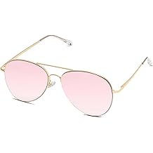 Classic Aviator Sunglasses for Women Men Metal Frame Spring Hinges SJ1030
