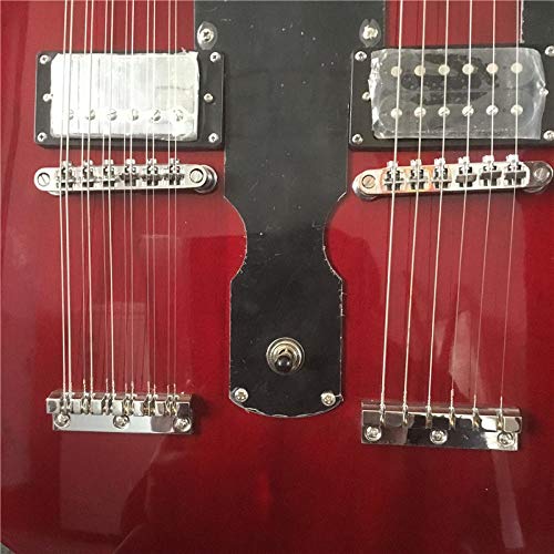 AURH skjos Double Tête Guitare Électrique Rouge 12 Chaîne + 6 Chaînes De Matériel De Placage De Guitare Classique (Color… - Les Beatles, Paul McCartney, John Lennon, RIngo Starr, George Harrison AURH skjos Double Tête Guitare Électrique Rouge 12 Chaîne + 6 Chaînes De Matériel De Placage De Guitare Classique (Color… – Image 4