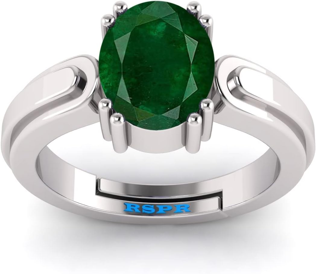 TODANI JEMSCertified 14.25 Ratti 13.62 Carat Emerald Panna Gemstone Ring For Women's and Men's